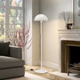 Opviq Lámpara de pie metálica Crema 147 cm